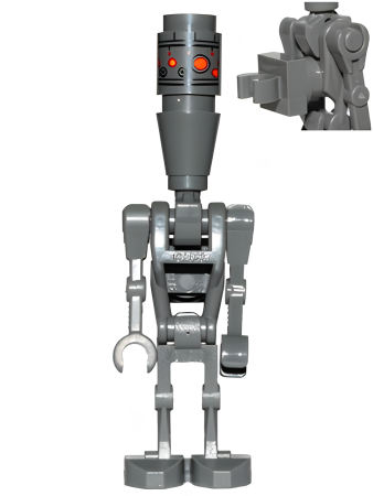 Минифигурка Lego Star Wars IG-88 with Round 1 x 1 Plate sw0831a U